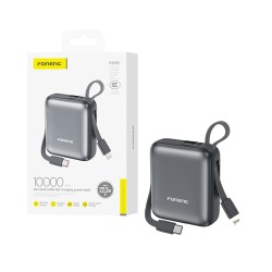 Power Bank Foneng PX115 com 2-em-1 Outputs Lightning+Type-C 10000mAh Cinza Escuro Power Bank Foneng PX115 com 2-em-1 Outputs Lightning+Type-C 10000mAh Cinza Escuro